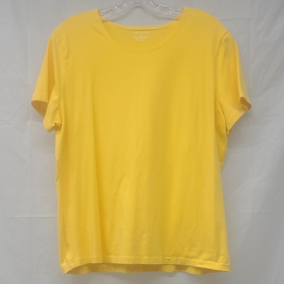 Short Sleeve Bright Banana Yellow T-shirt Top Crew Neck Breathable Summer Fun - Picture 1 of 6